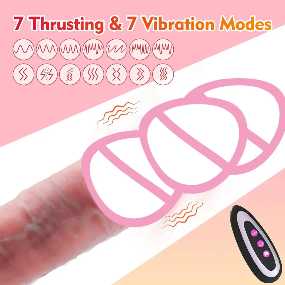 Silicone Thrusting Dildo for Women